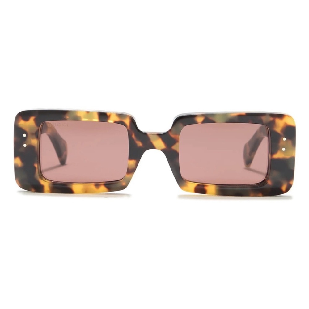 Gucci Tortoiseshell Sunglasses with Pink Lenses